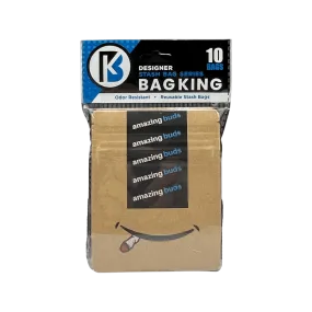 10-Pack Bag King Amazing Buds Shipping Wide Mouth Child-Resistant Mylar Bag | 1/8th ounce