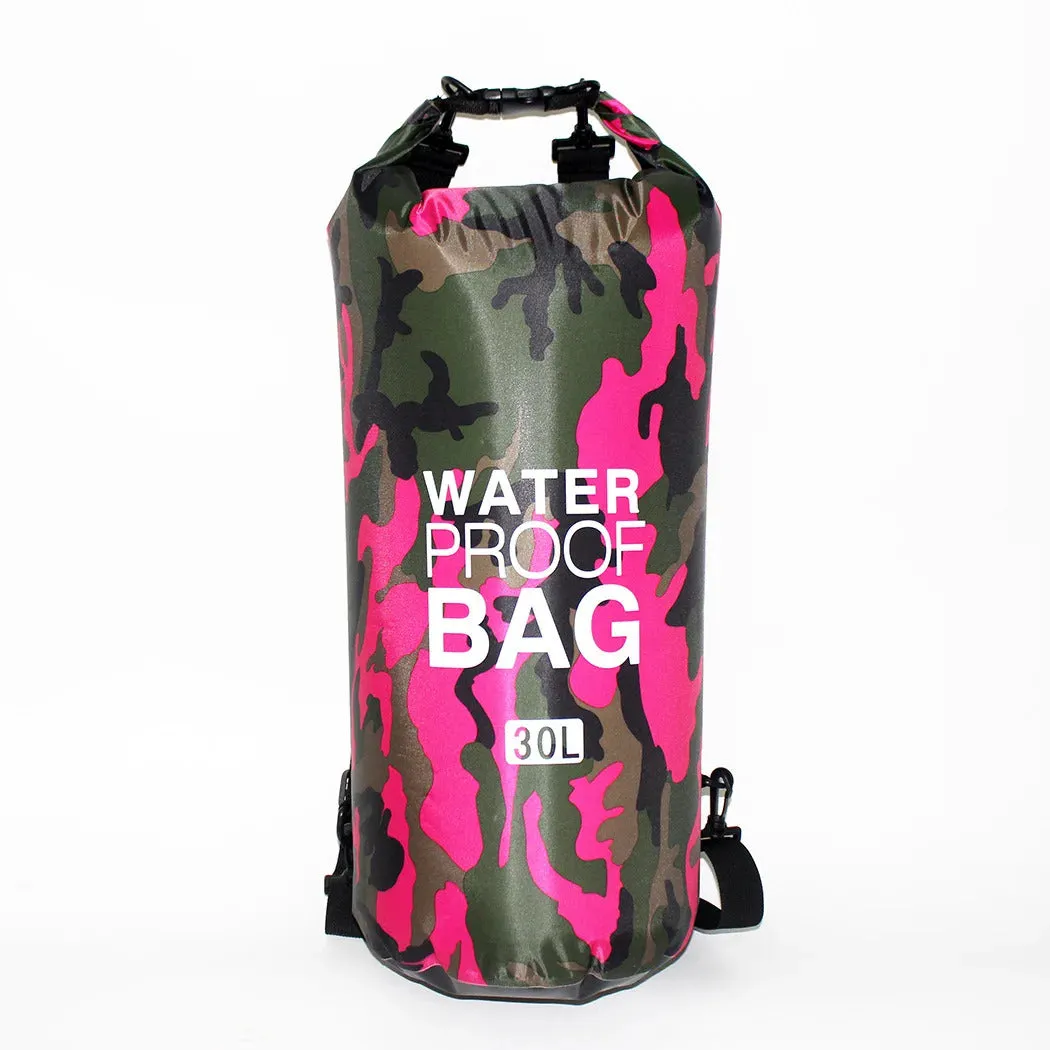 2/5/10/15/20/30L Outdoor Camouflage Waterproof Portable Rafting Diving Dry Bag Sack PVC Coated Swimming Bags for River Trekking