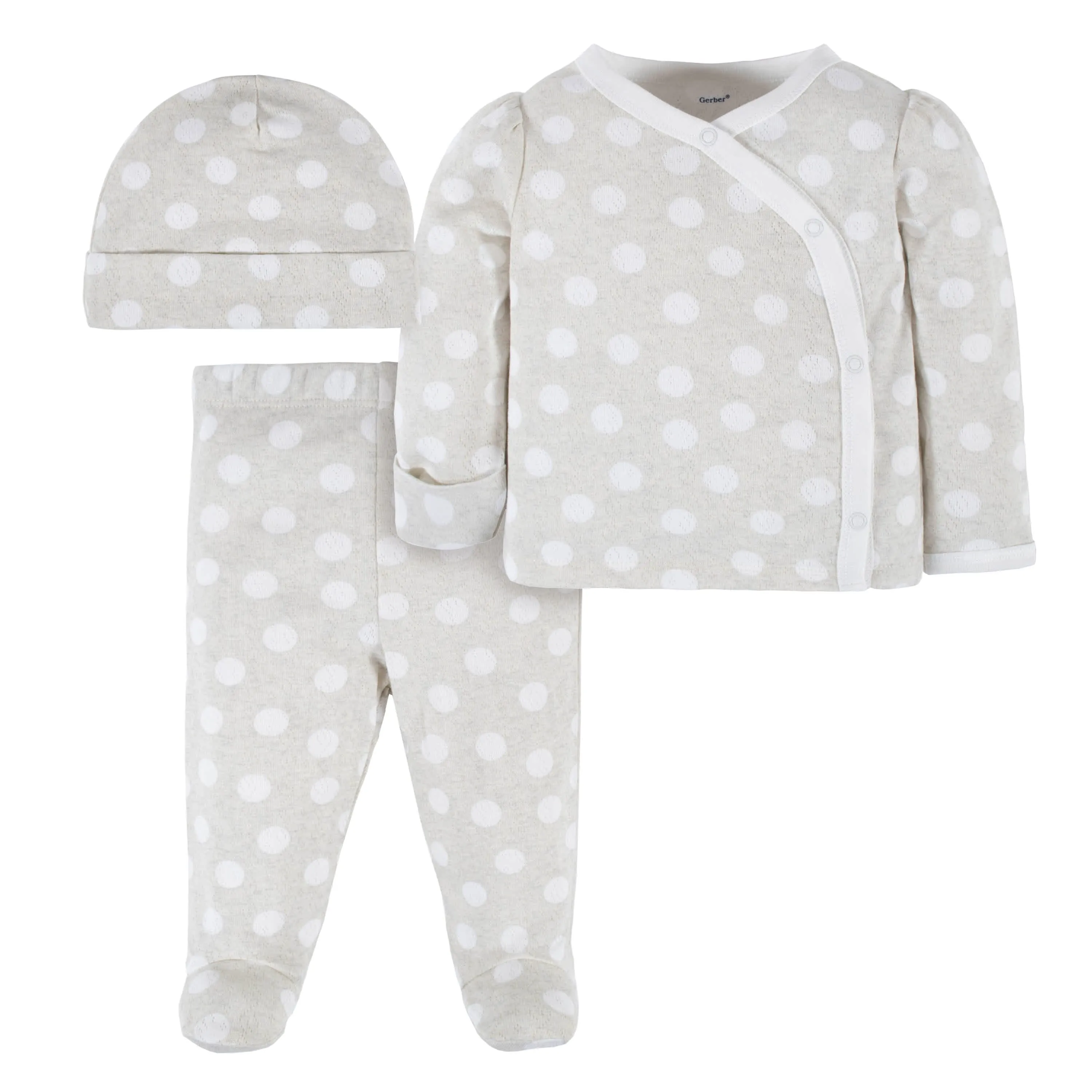 3-Piece Baby Girls Dots of Rainbows Pointelle Take Me Home Set