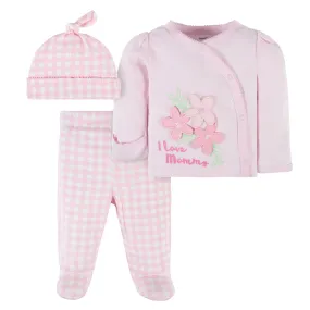 3-Piece Baby Girls Summer Blossom Take Me Home Set