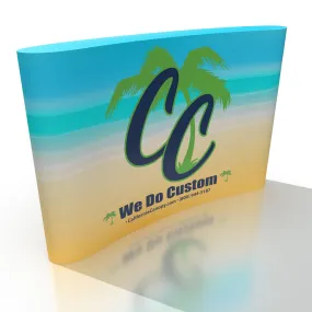 8'x7.5', 10'x7.5', Premium (Curved) Pop Up Backdrop