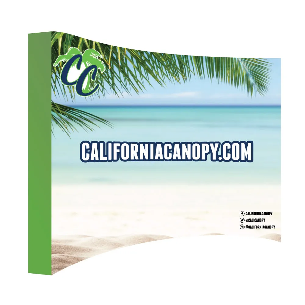 8'x7.5', 10'x7.5', Premium (Curved) Pop Up Backdrop
