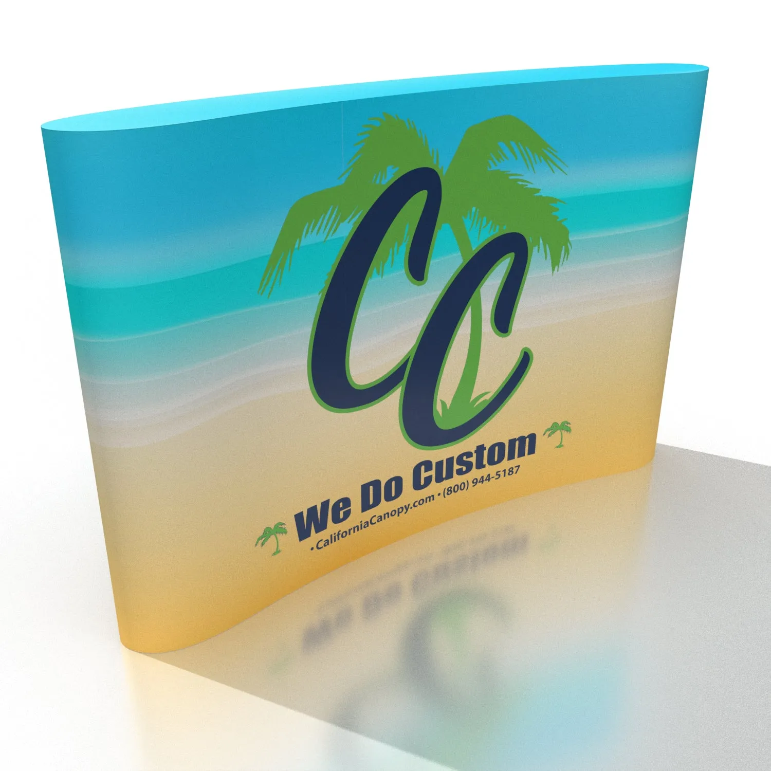 8'x7.5', 10'x7.5', Premium (Curved) Pop Up Backdrop
