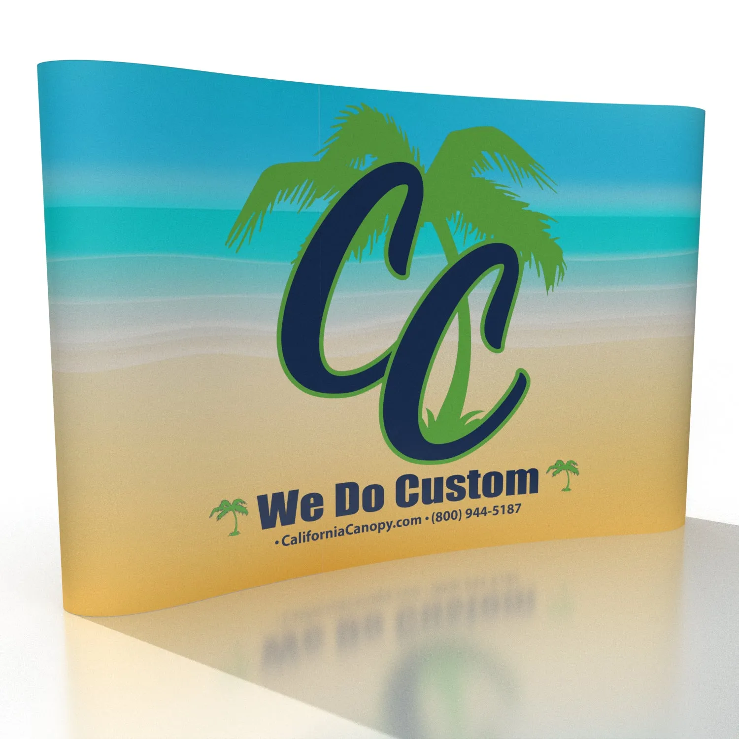 8'x7.5', 10'x7.5', Premium (Curved) Pop Up Backdrop