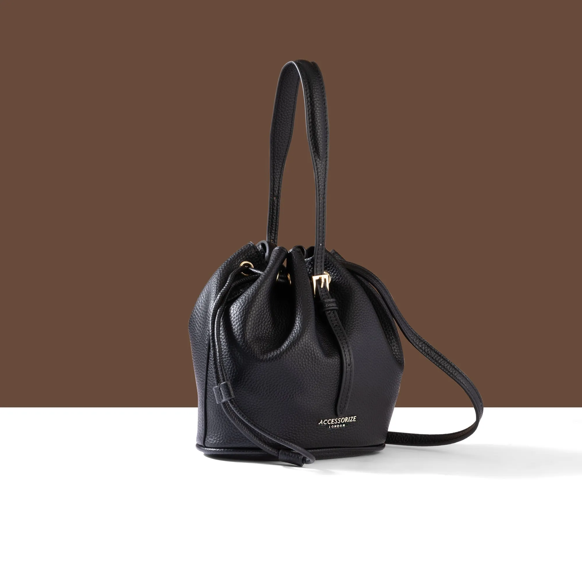 Accessorize London Women's Black Mini Duffle Bag
