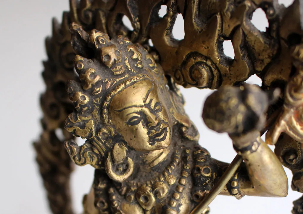 Bajrayogini Copper Statue with Full Frame 9"