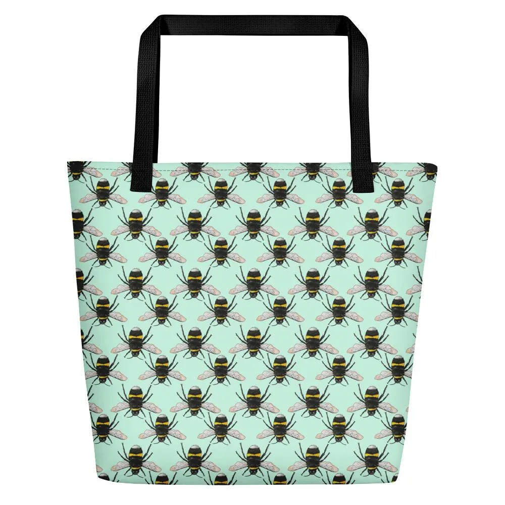 Bees Beach Bag Textiles by Robert Bowen