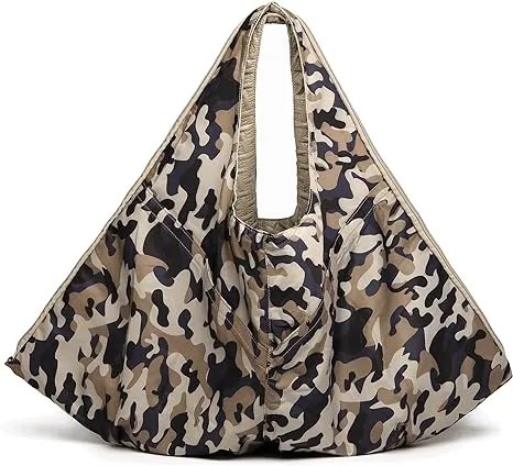 Black Textured Faux Leather Reversible Hobo Handbag