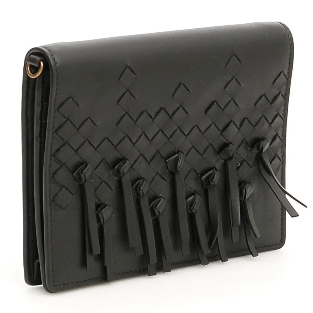 Bottega Veneta Woven Fringe Detail Crossbody Bag
