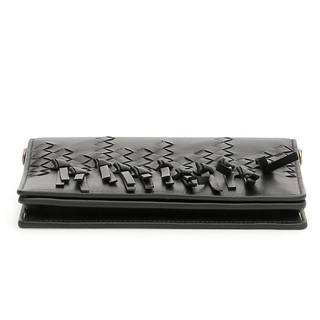Bottega Veneta Woven Fringe Detail Crossbody Bag
