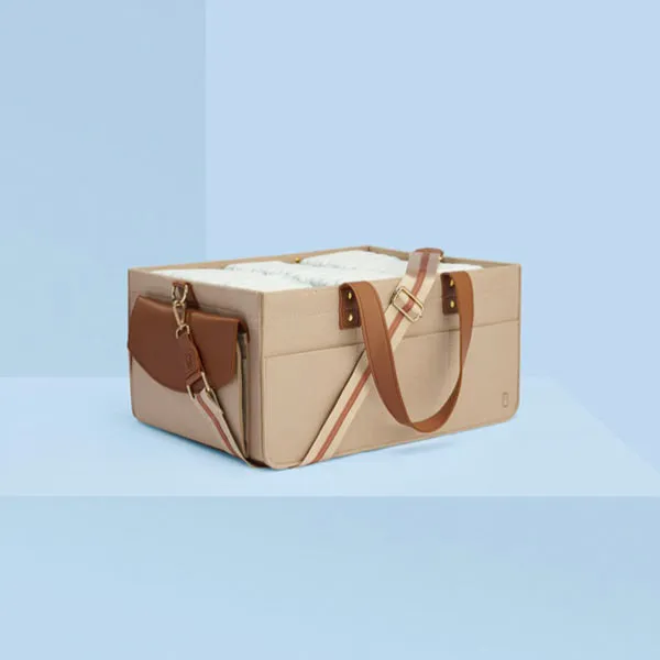 Bunnie Caddie Deluxe Nappy Organiser - Tan