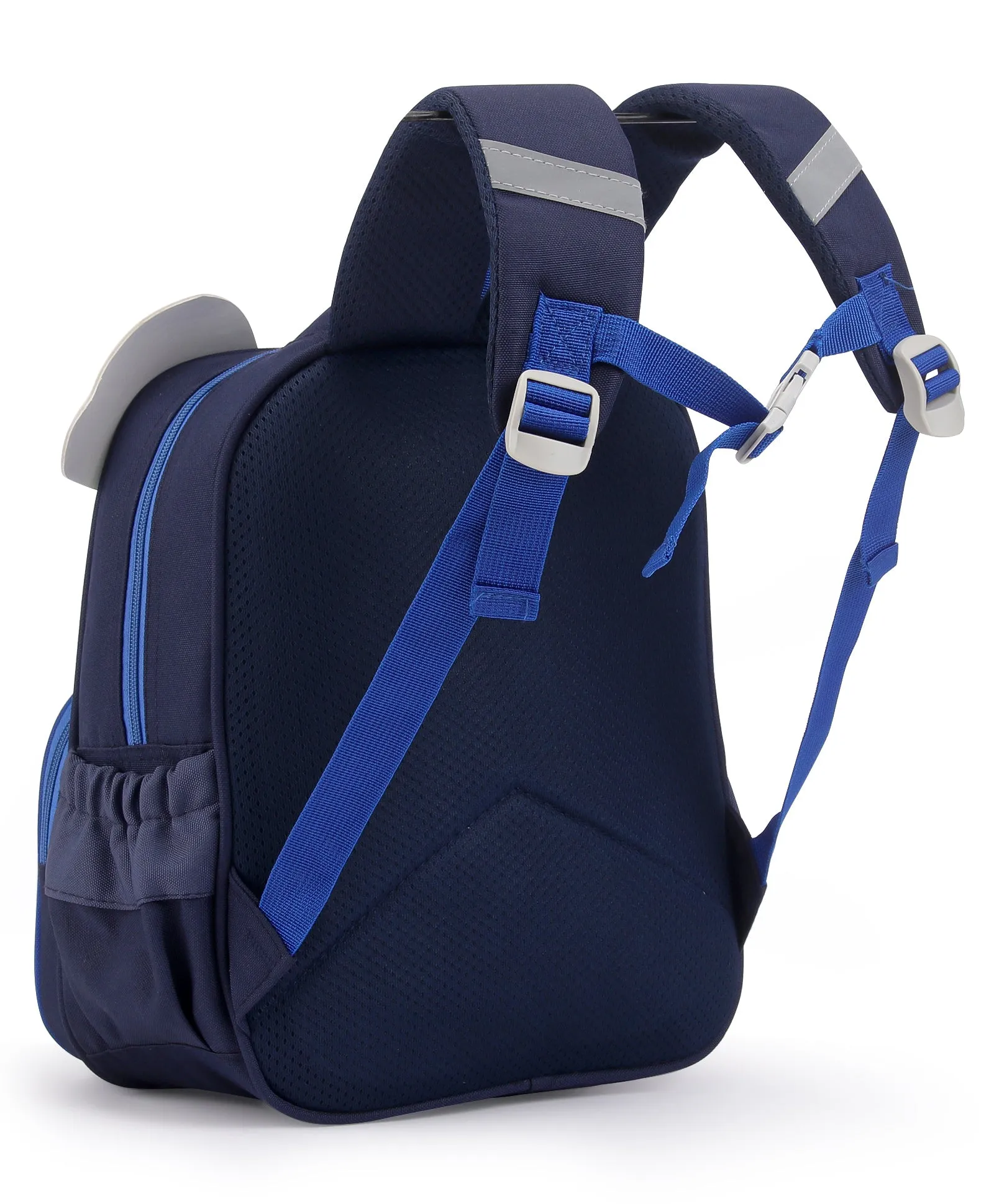 Cap Applique Dinosaur Print Backpack - Dark Blue