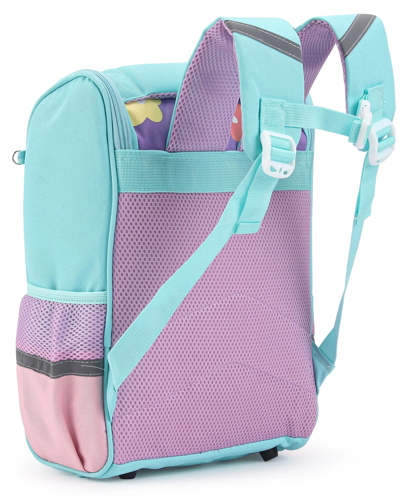 Cat Print Backpack - Sea Green