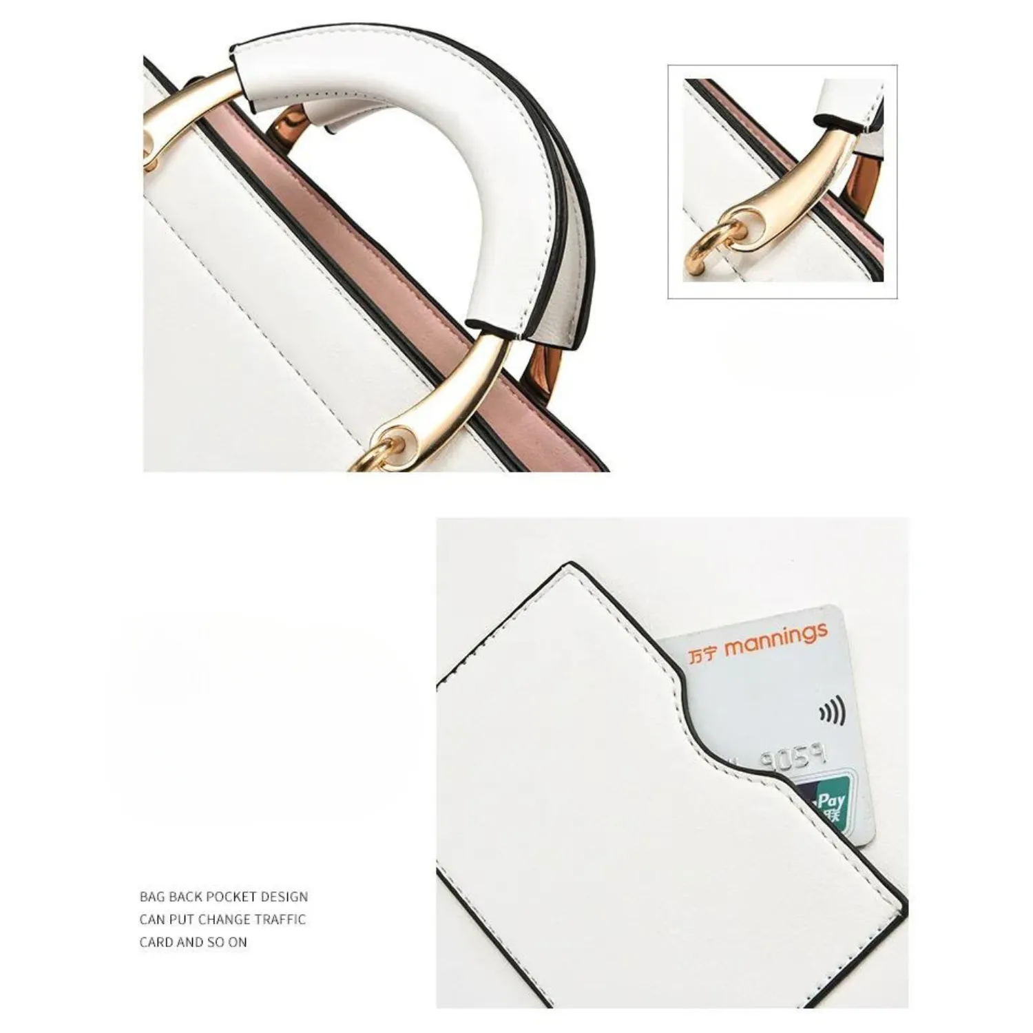 Charming Cat Motif Satchel Bag