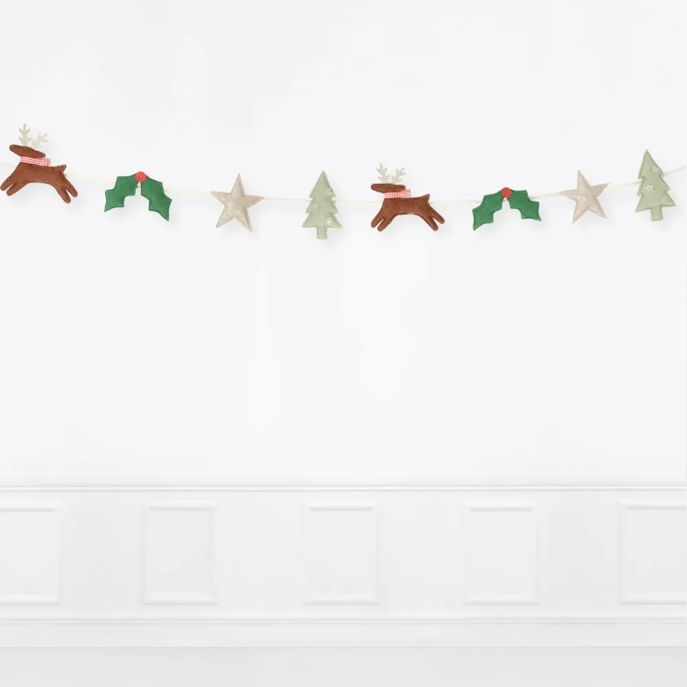 Christmas Festive Icon Felt Garland