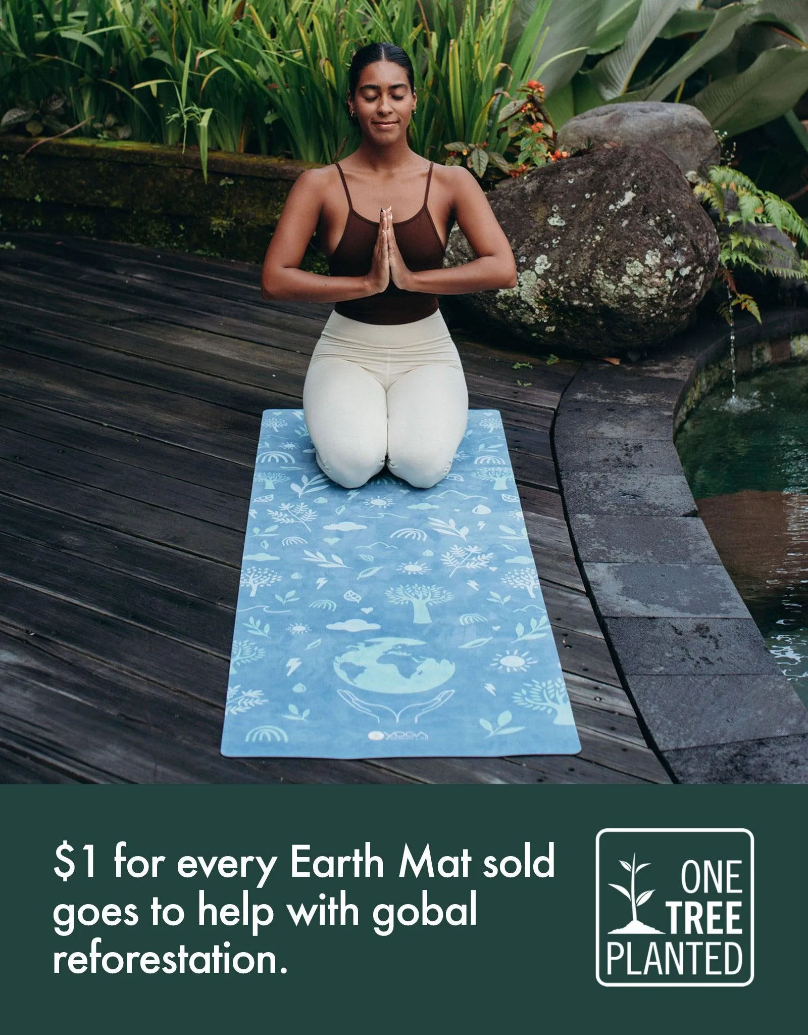 Combo Yoga Mat - Earth Bali Blue