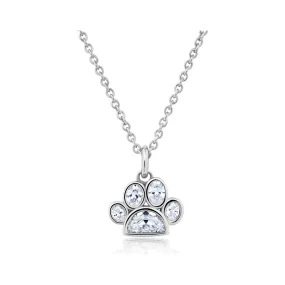 CRISLU Dog Paw Pendant Finished in Pure Platinum