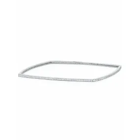 CRISLU Pave Square Bangle In Pure Platinum