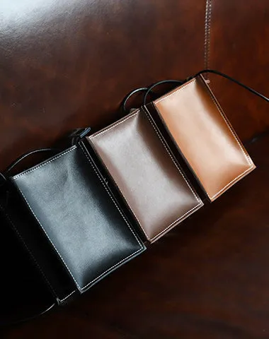 Cute Coffee Leather Phone Purse Women Side Bag Box Phone Crossbody Purse For Women