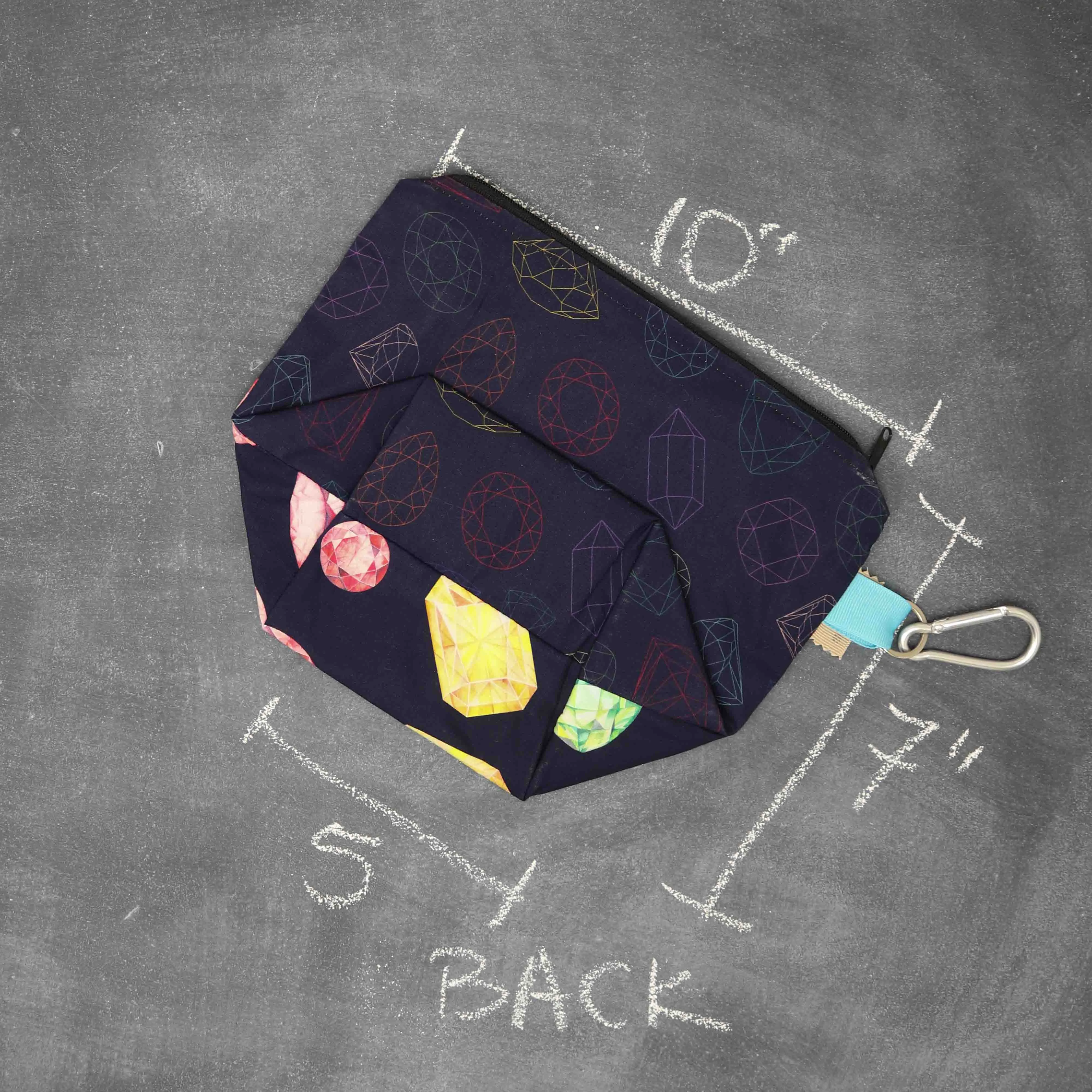 Dice A Lot Project Bag in Multifaceted Hues