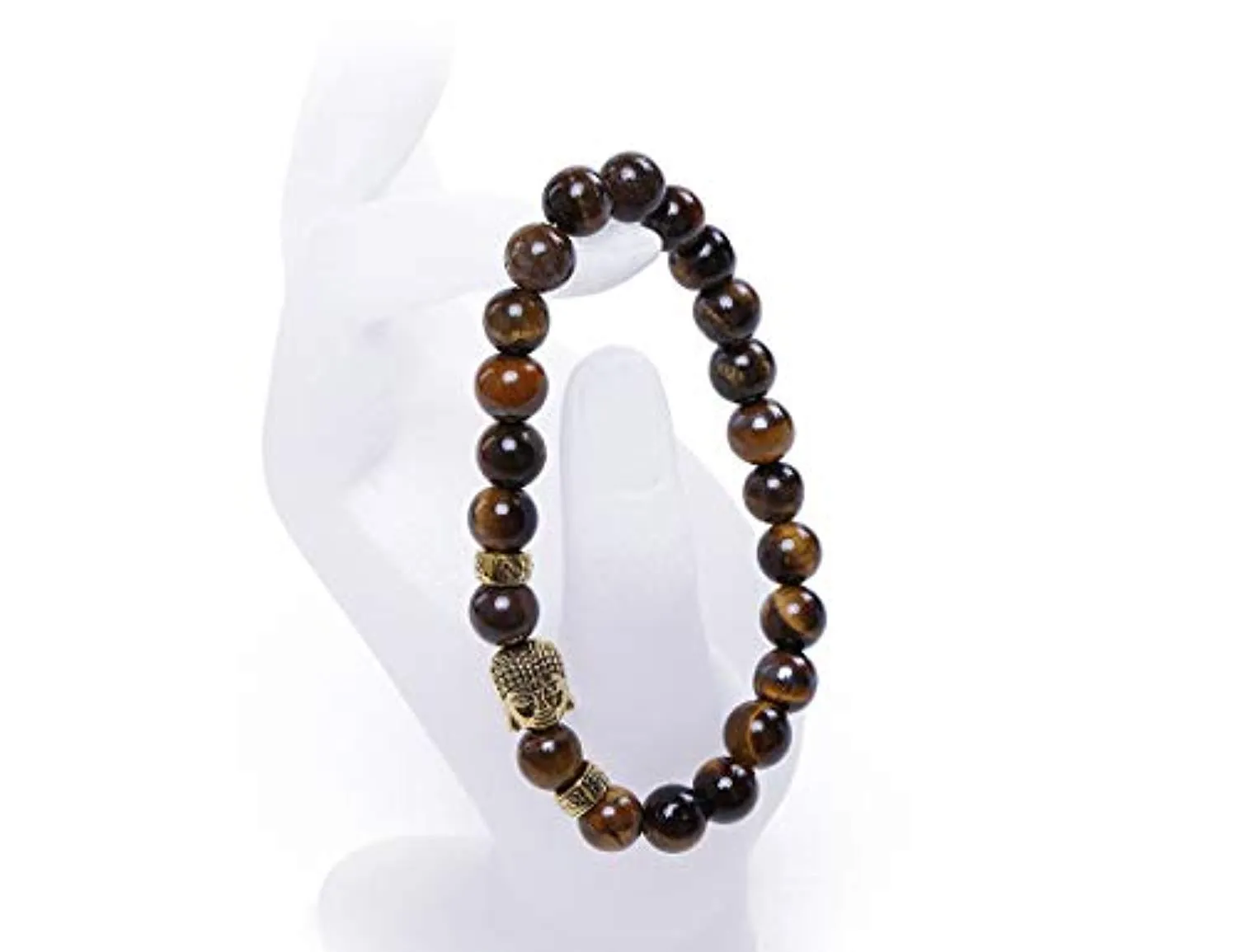 Electomania Black Tiger's Eye Semi Precious Stone Yoga & Meditation Buddha Reiki Healing Beads Unisex Bracelet