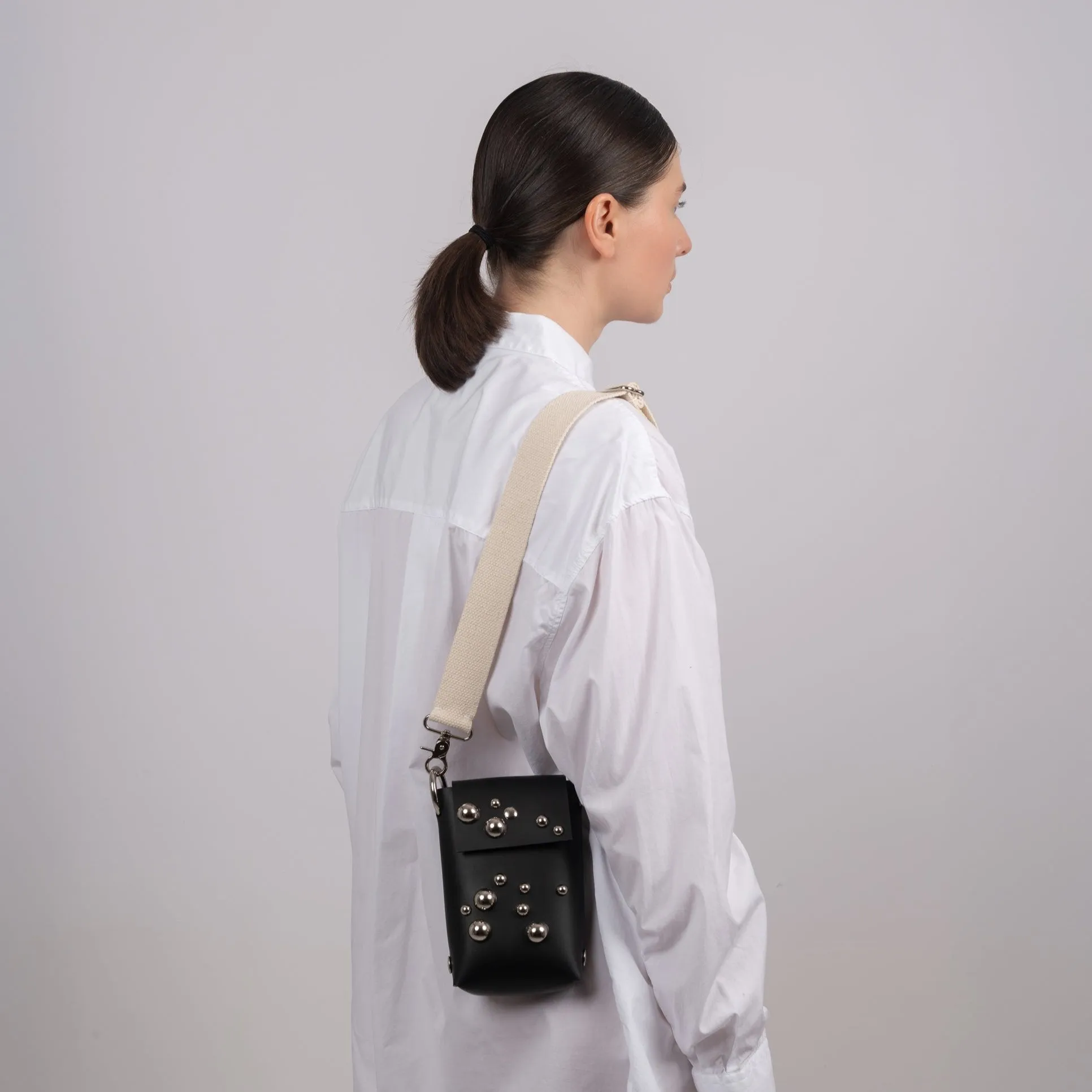 Embellished Leather Phone Bag