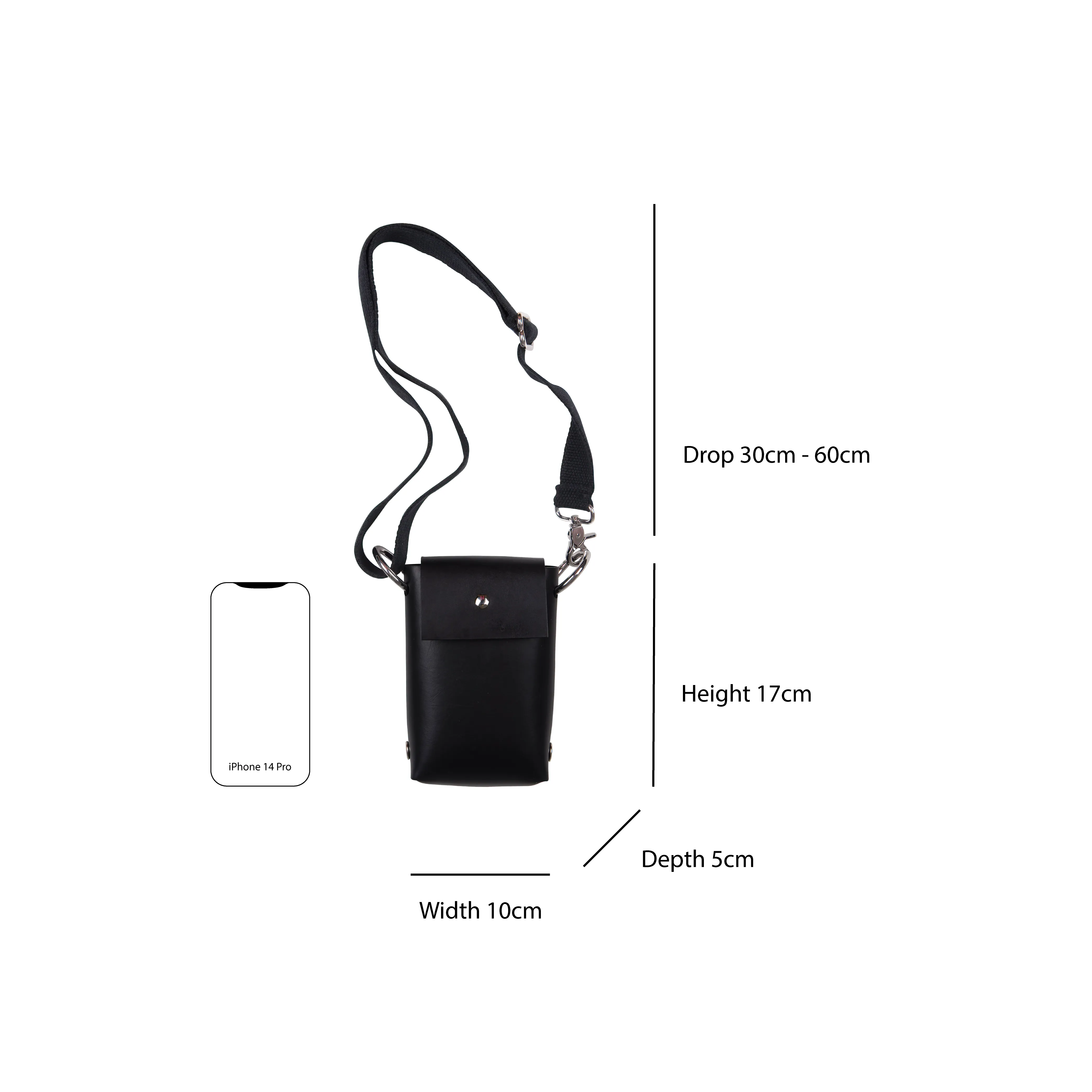 Embellished Leather Phone Bag