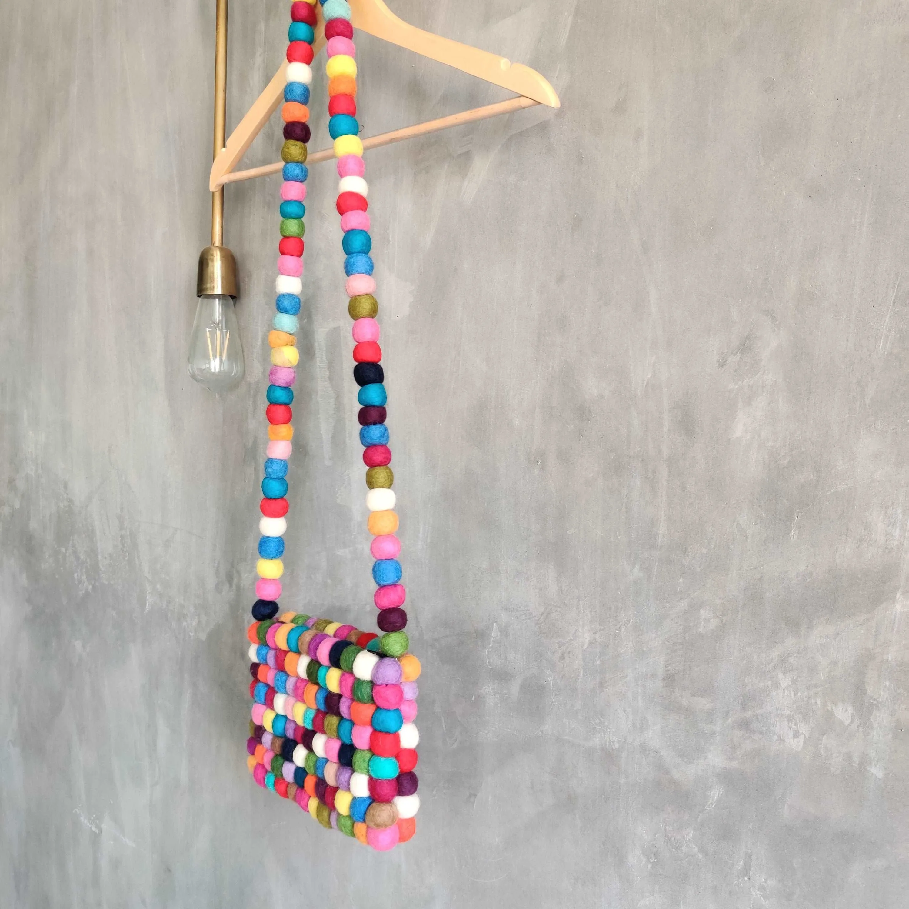 Felt Ball Sling Bag