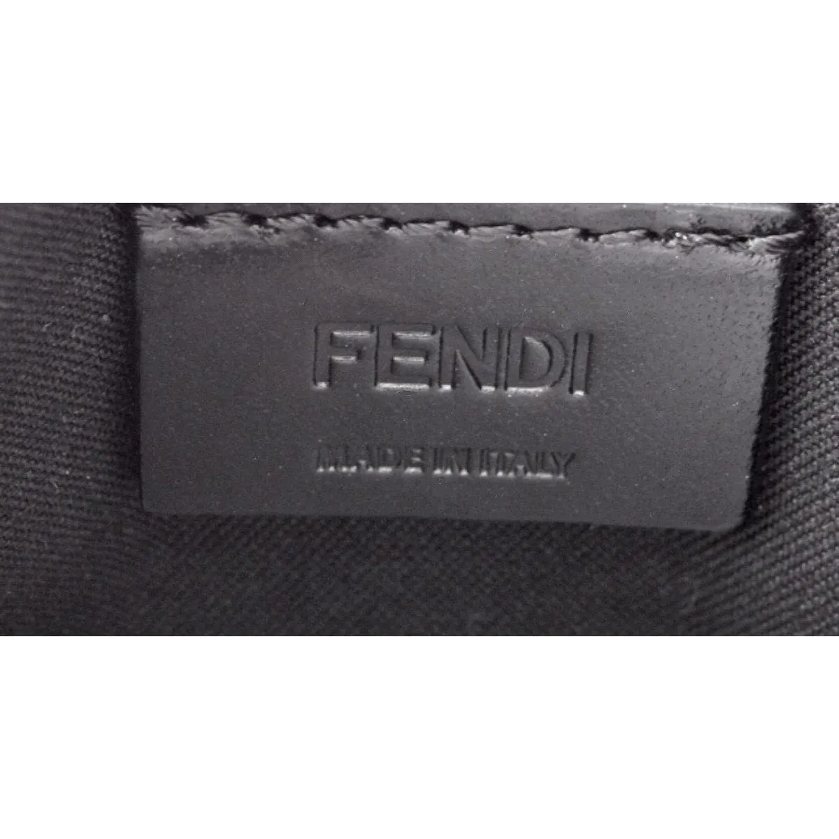 Fendi Corner Bugs Gold Black Calf Leather Card Case 7M0164