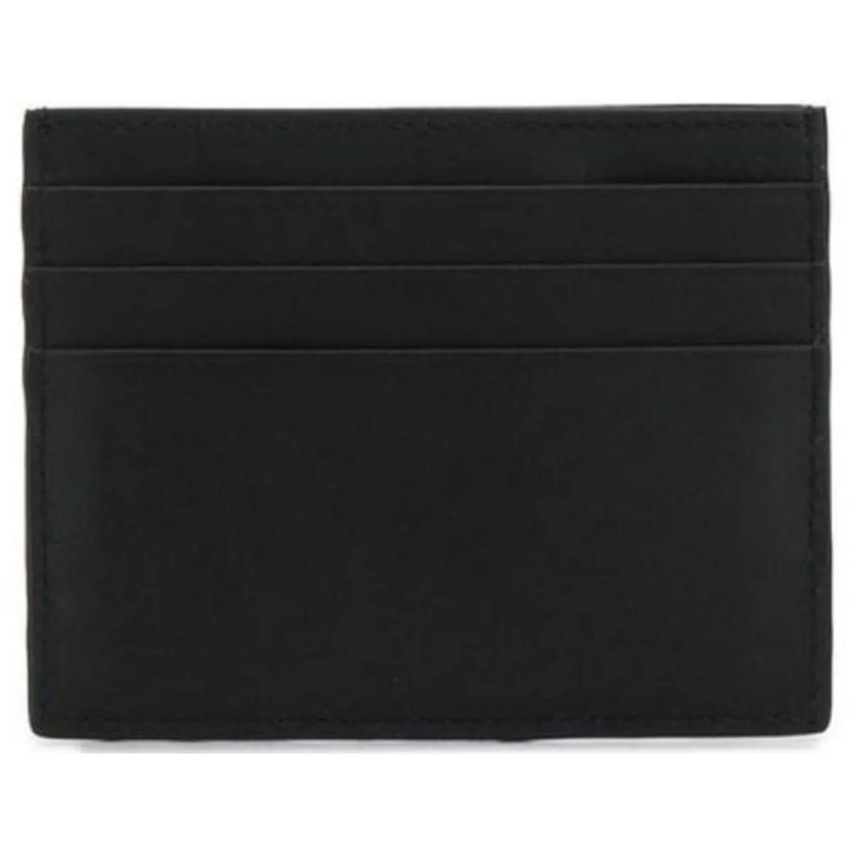 Fendi Corner Bugs Gold Black Calf Leather Card Case 7M0164