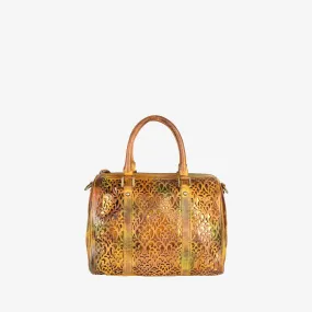 Genuine Leather Unique Design Leser Cut Tote Bag