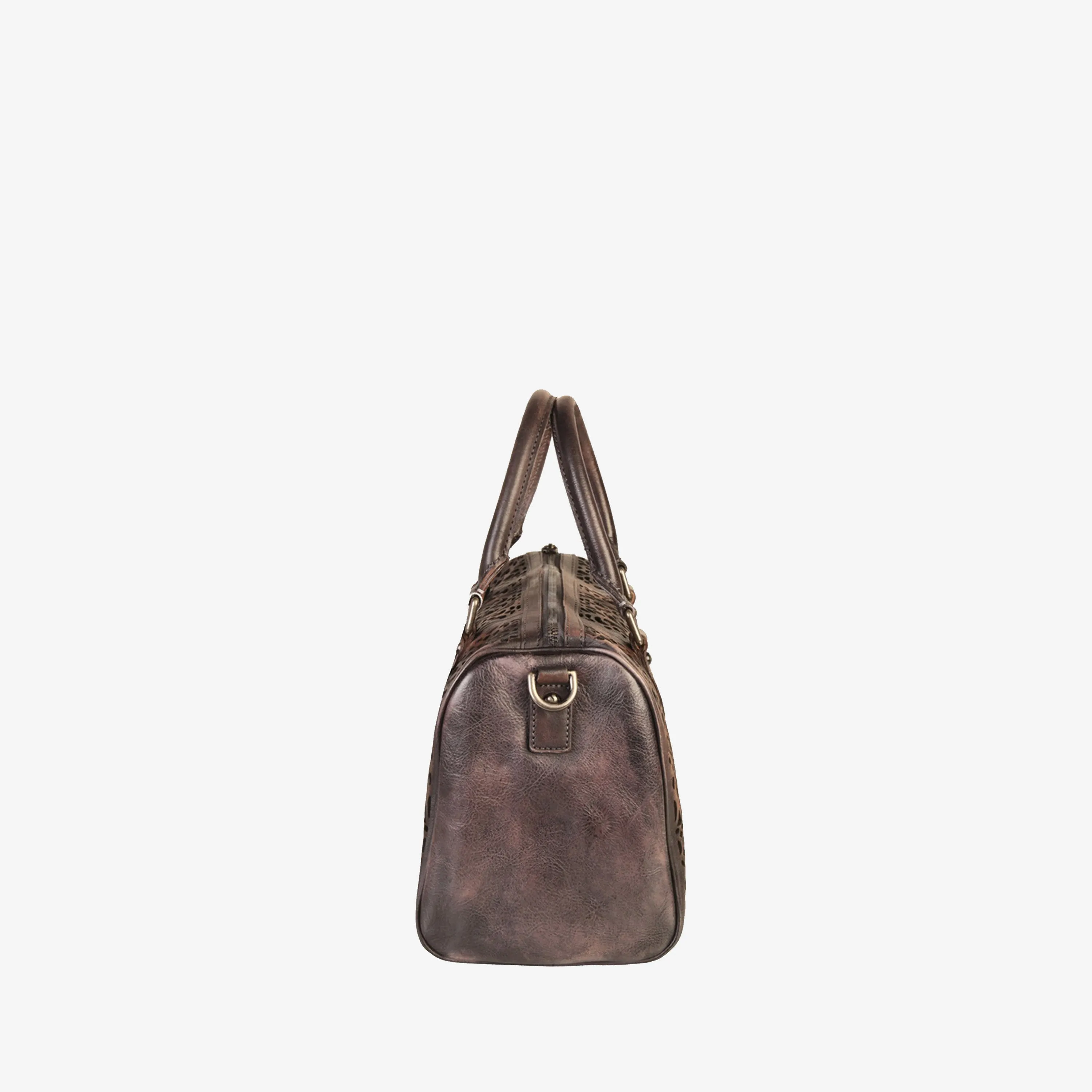 Genuine Leather Unique Design Leser Cut Tote Bag