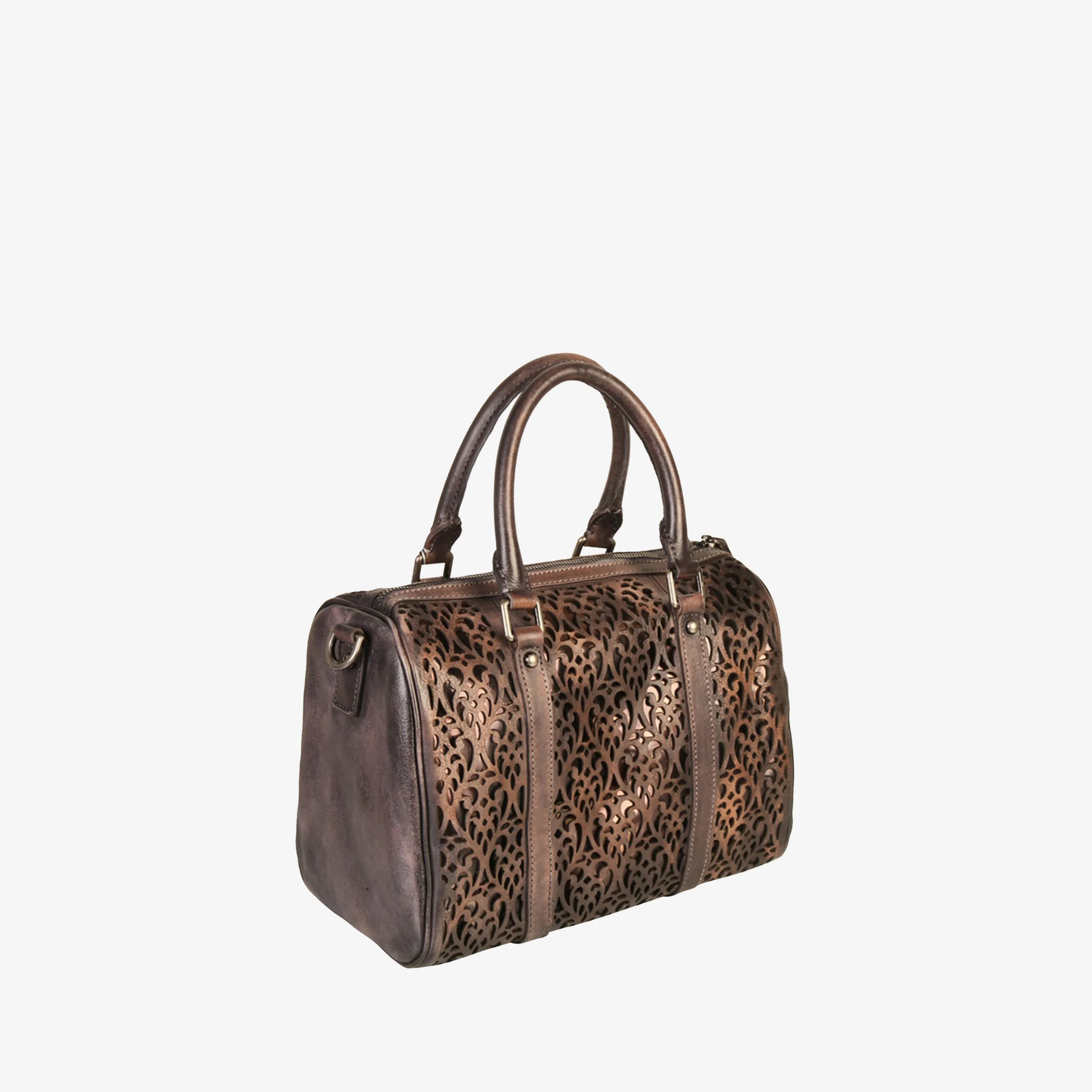 Genuine Leather Unique Design Leser Cut Tote Bag