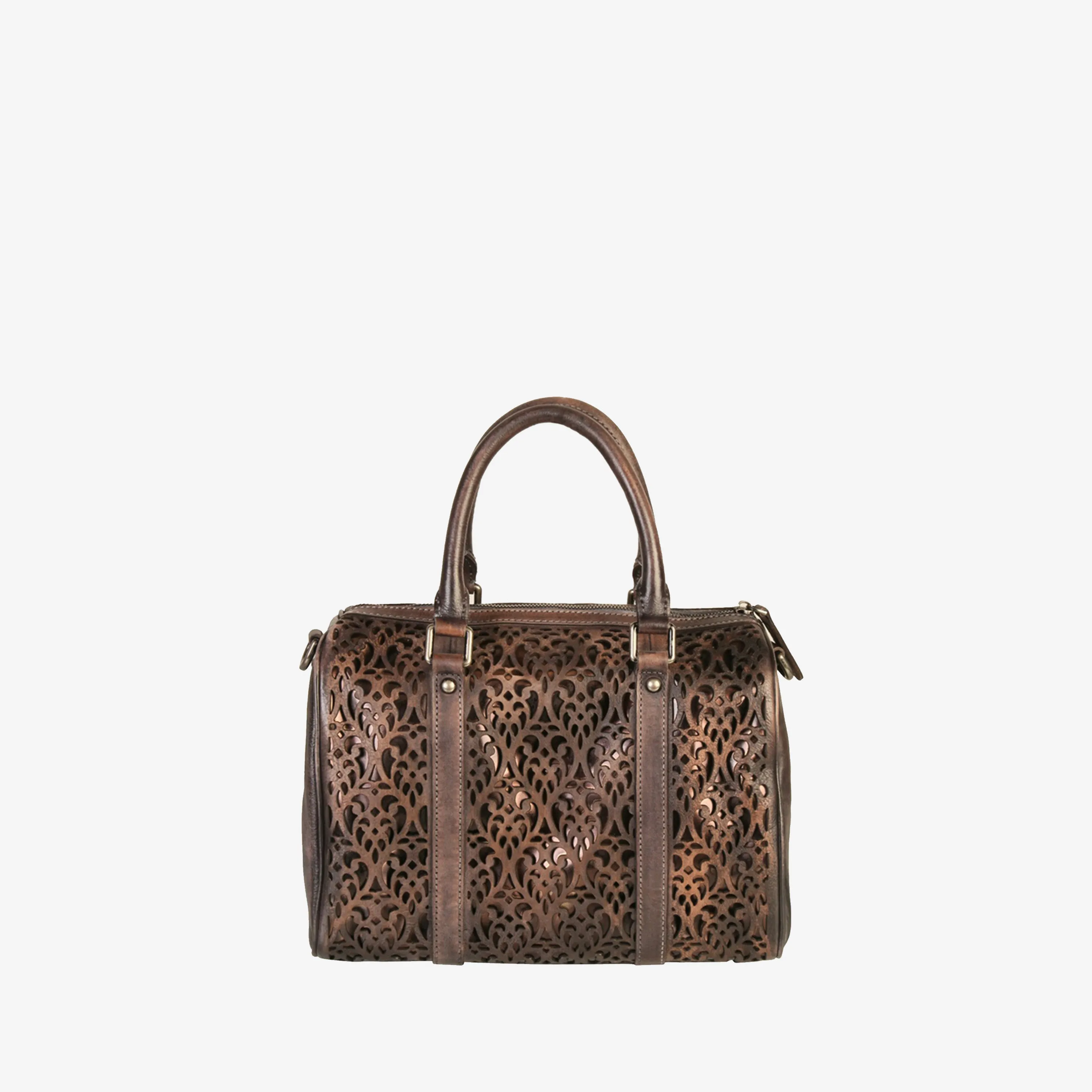 Genuine Leather Unique Design Leser Cut Tote Bag