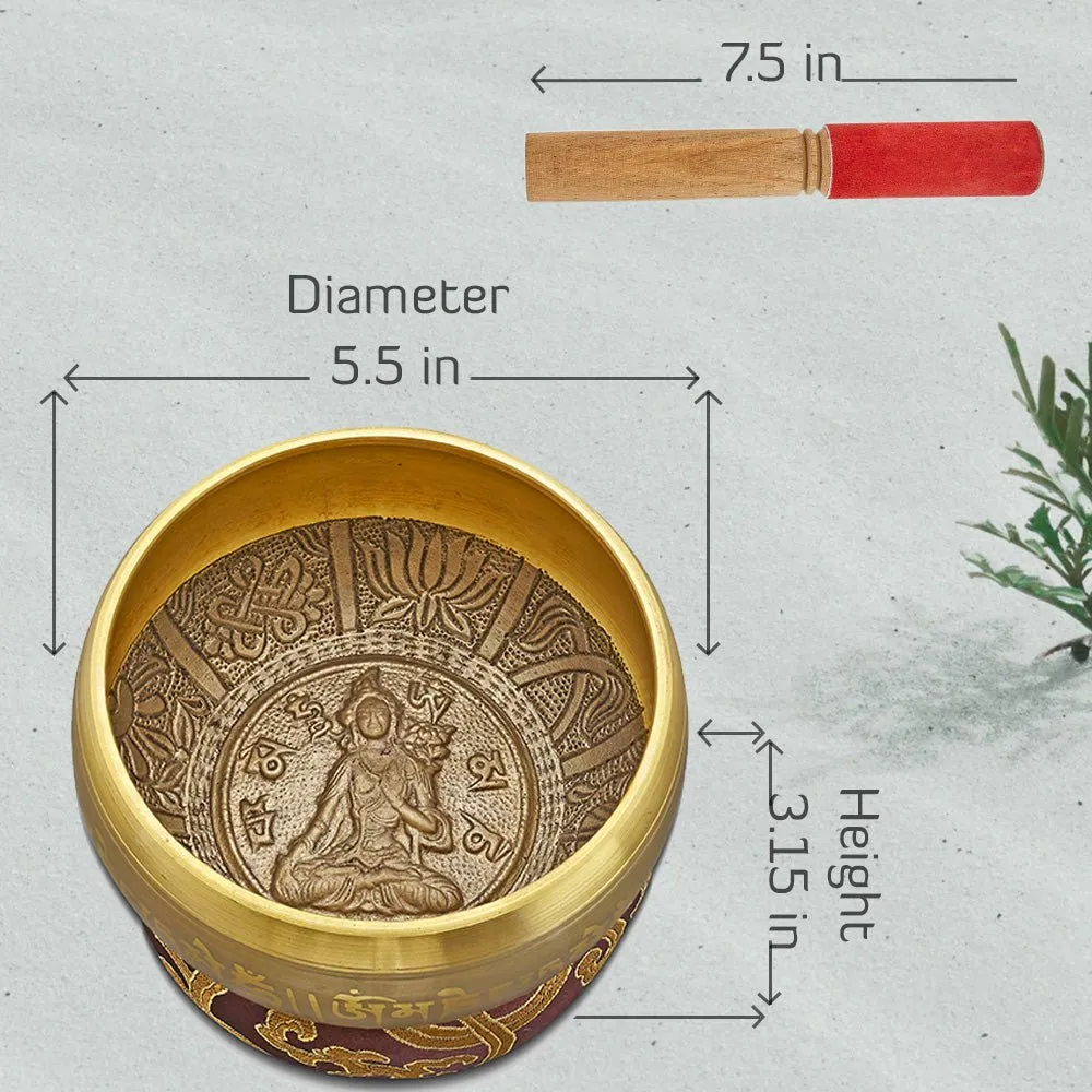 Gold Sacred Mantra Bowls | 5.5 Inches