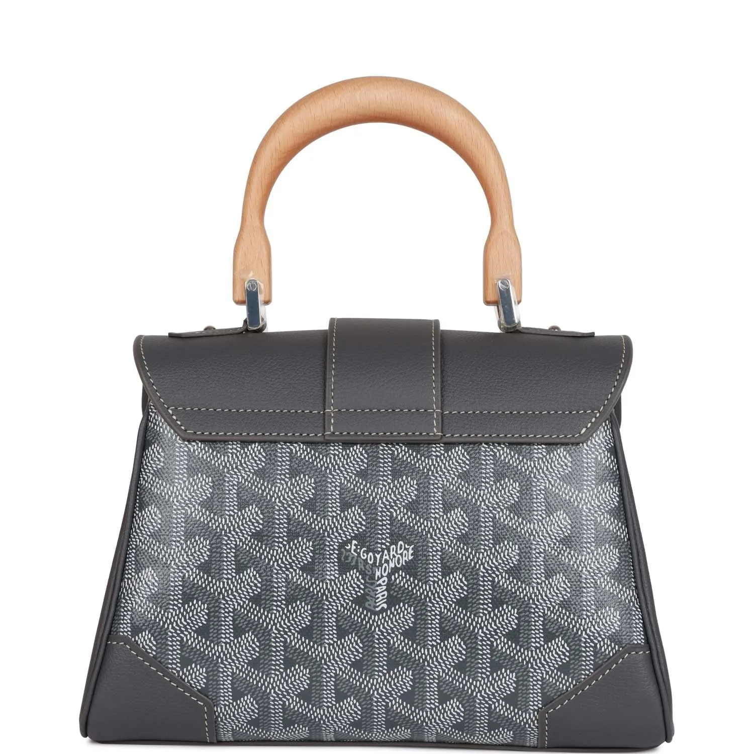 Goyard Saigon Souple Mini Bag Grey Goyardine Silver Hardware