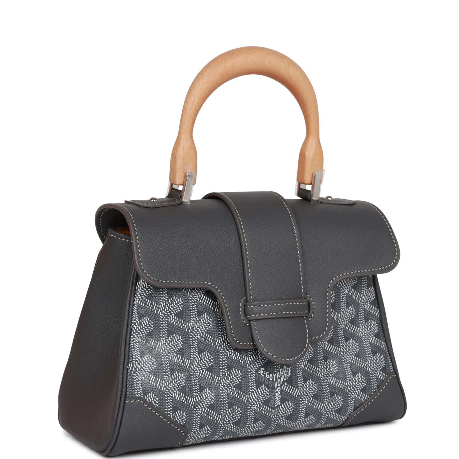 Goyard Saigon Souple Mini Bag Grey Goyardine Silver Hardware