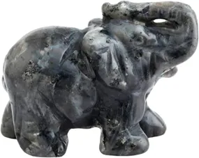 Hand-Carved Elephant (1.5") (Labradorite)