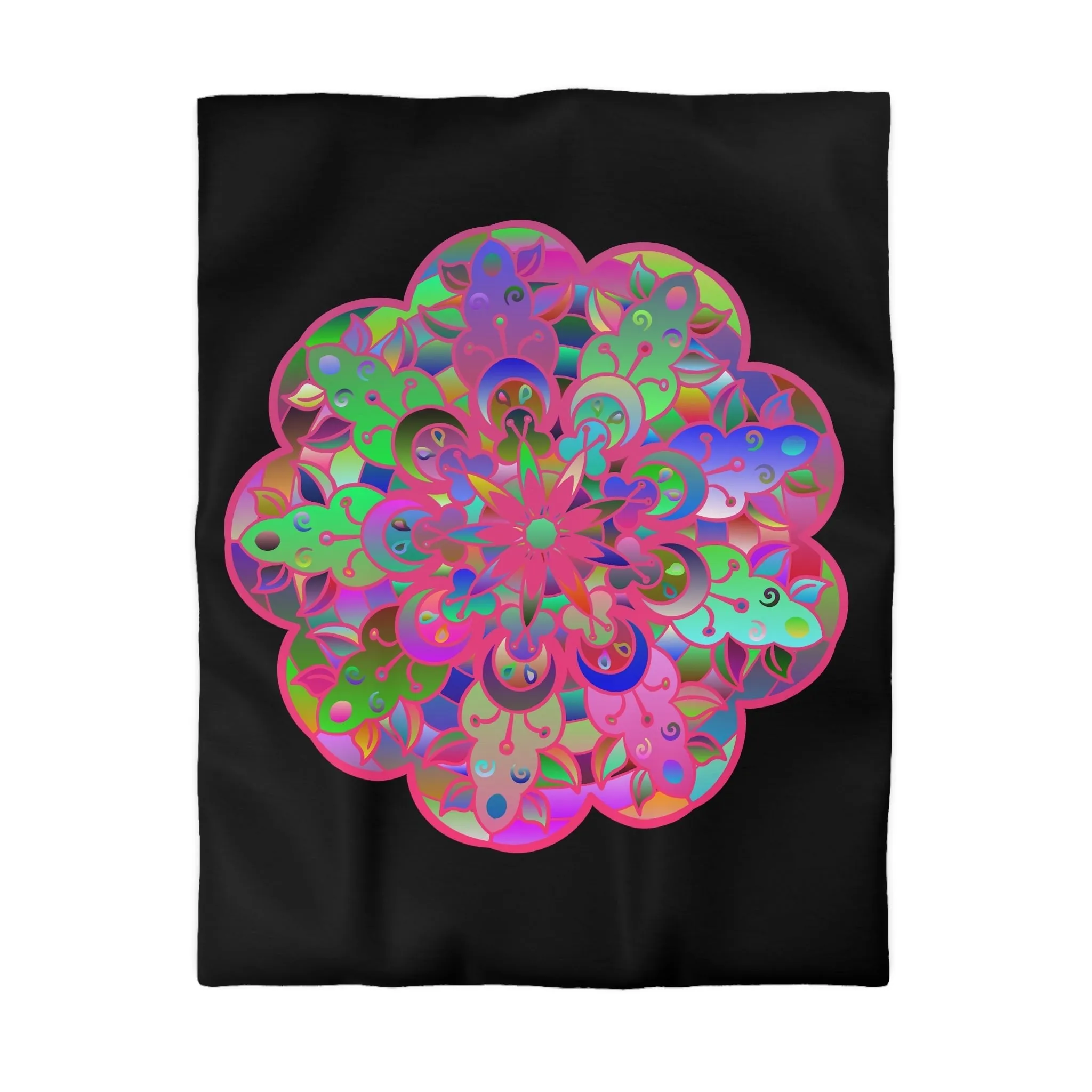 Handmade Mandala Art Microfiber Duvet Cover - Colorful Design
