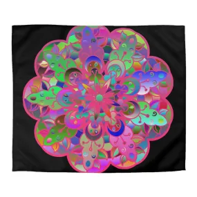 Handmade Mandala Art Microfiber Duvet Cover - Colorful Design