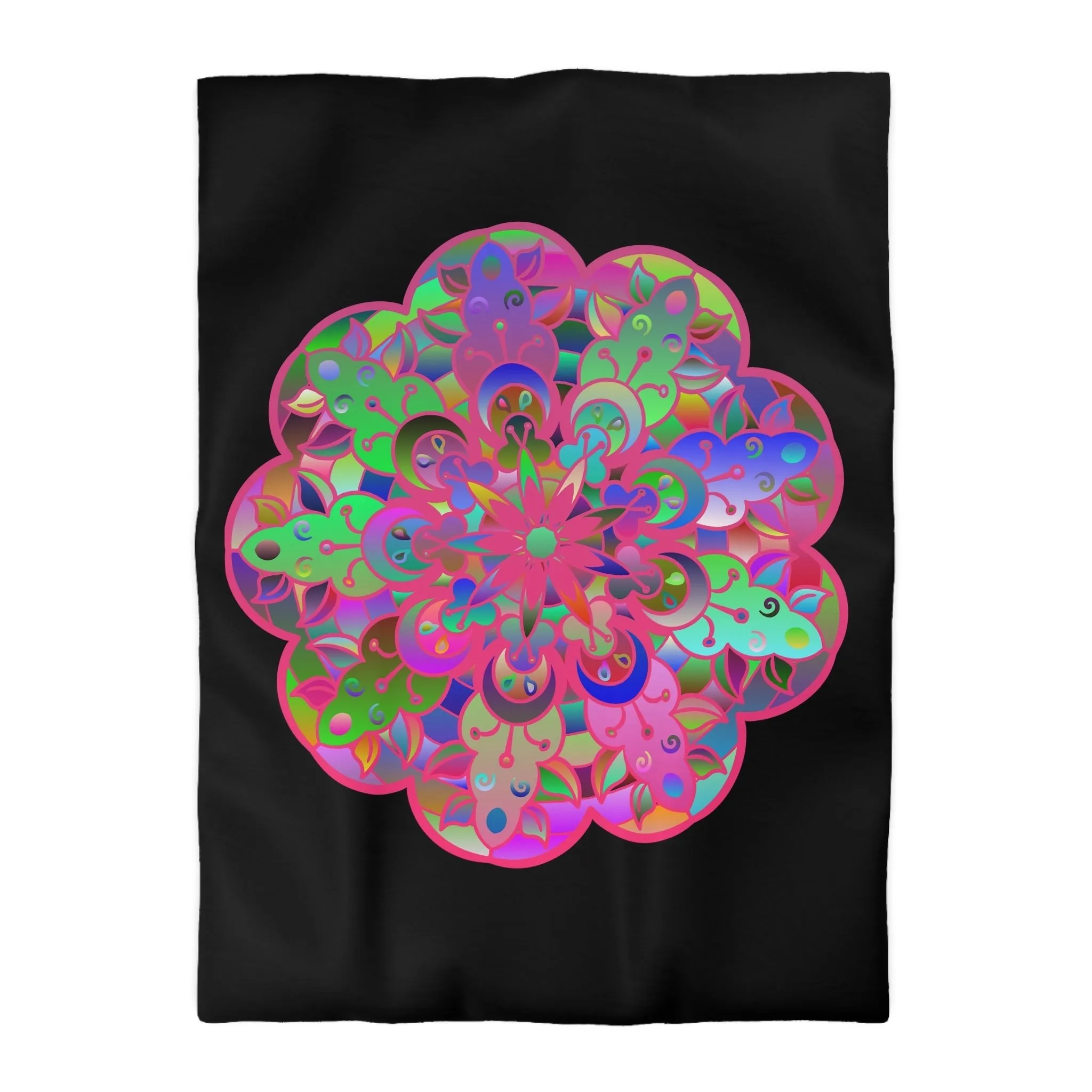 Handmade Mandala Art Microfiber Duvet Cover - Colorful Design