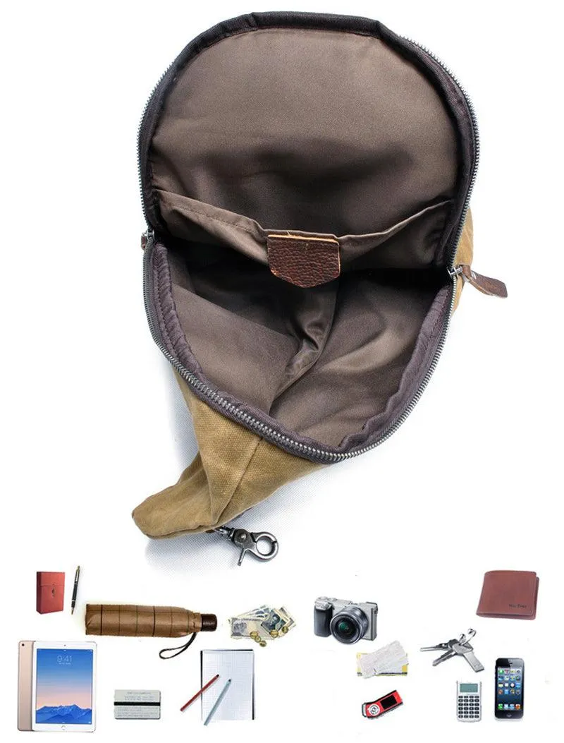 Hunting Design Sling Back Bag- Black