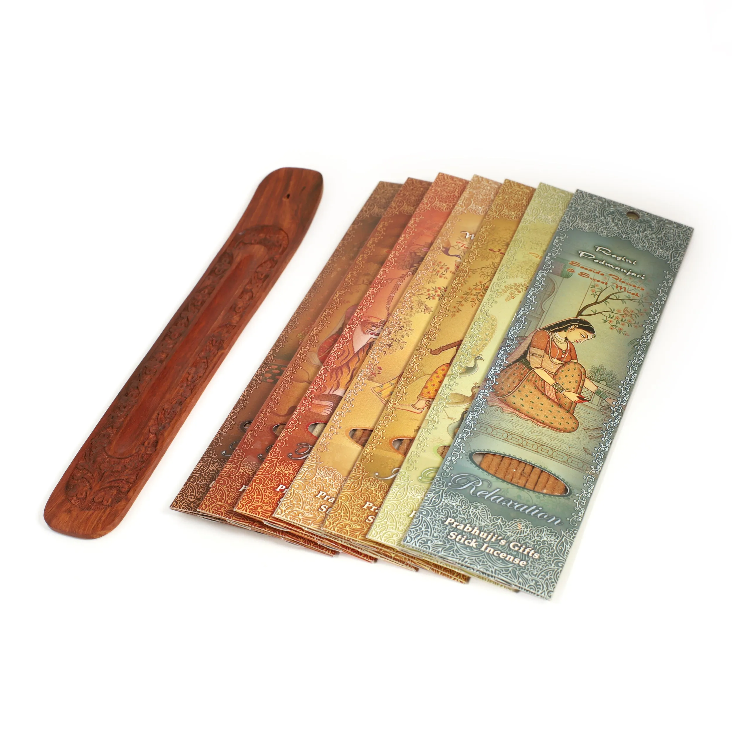 Incense Gift Set - Flat Burner   7 Harmony Incense Stick & greeting A Precious Reminder that You are Loved