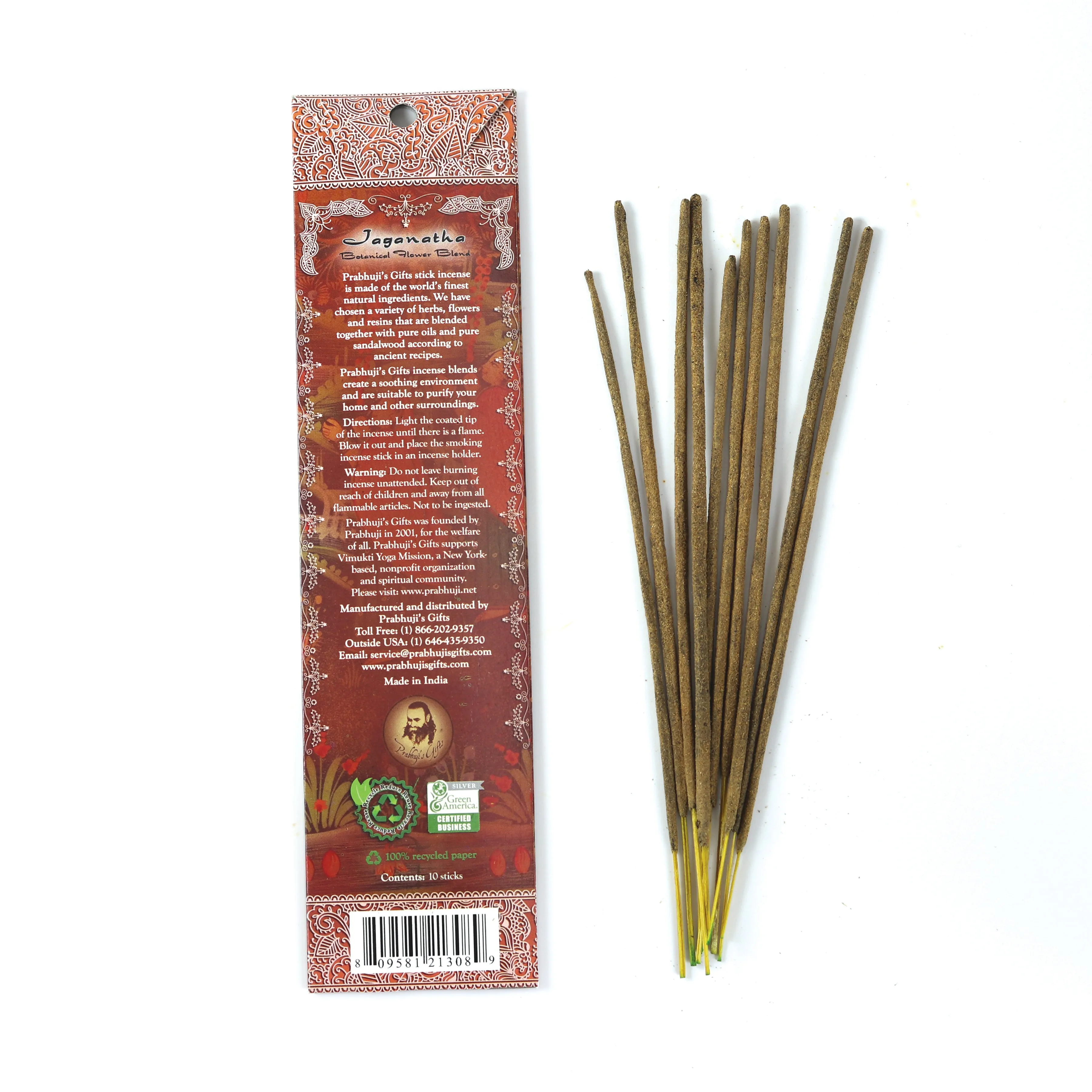 Incense Sticks Jaganatha - Botanical Flower Blend
