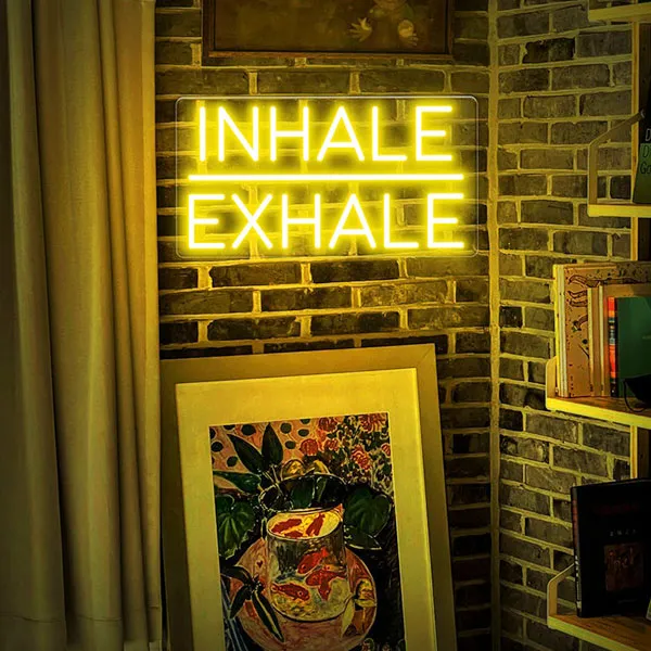 Inhale Exhale Neon Sign