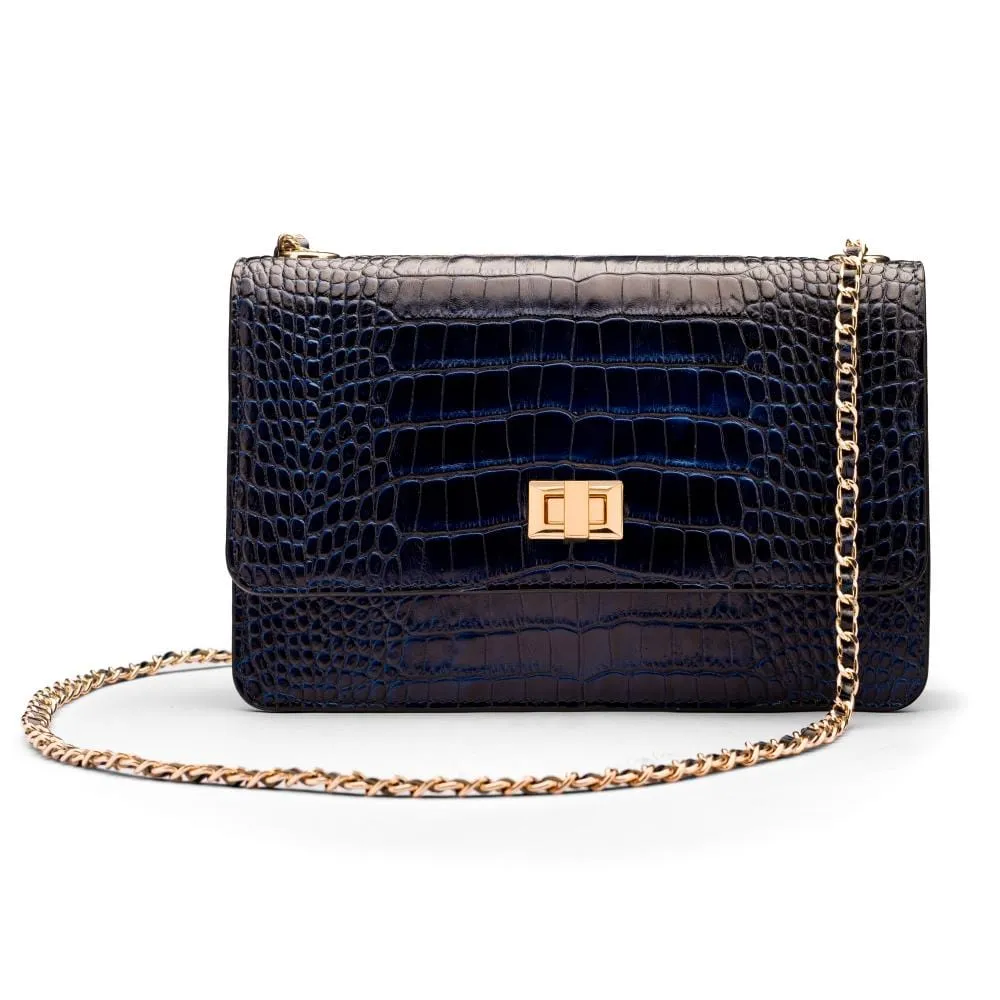 Julia Bag - Navy Croc