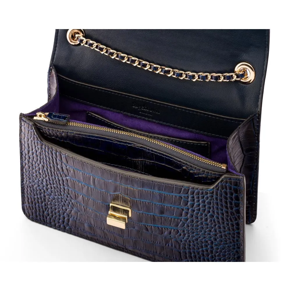 Julia Bag - Navy Croc