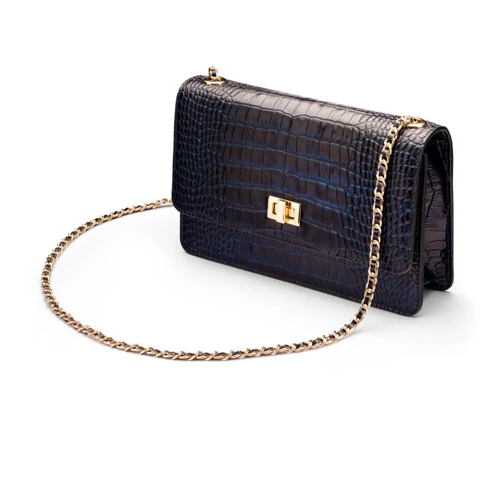 Julia Bag - Navy Croc