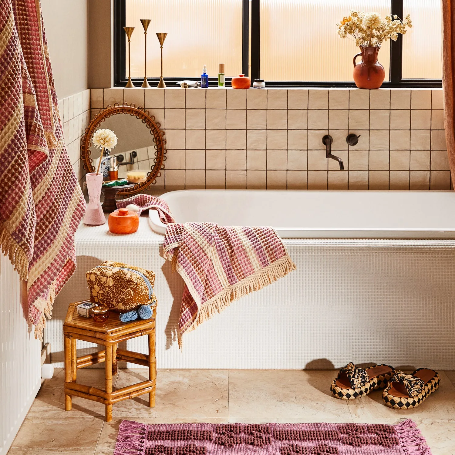 Kanti Waffle Towel - Posy