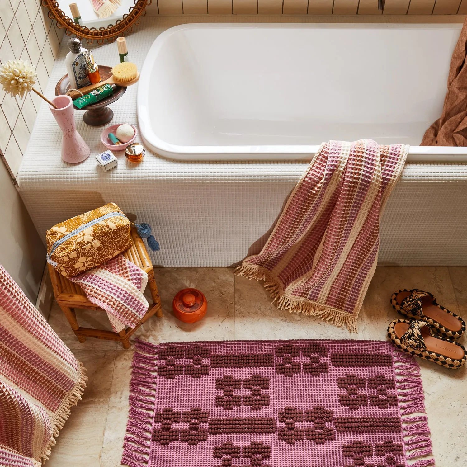 Kanti Waffle Towel - Posy